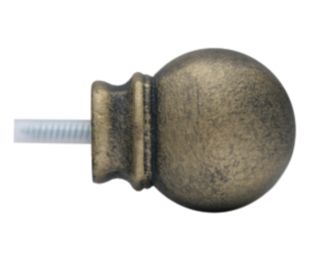 Petite Modern Ball Finial With Plug - 801 - Iron Gold